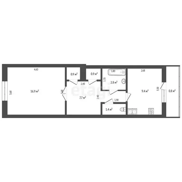 1-комнатная квартира: Феодосия, улица Челнокова, 86 (40 м) - Фото 1