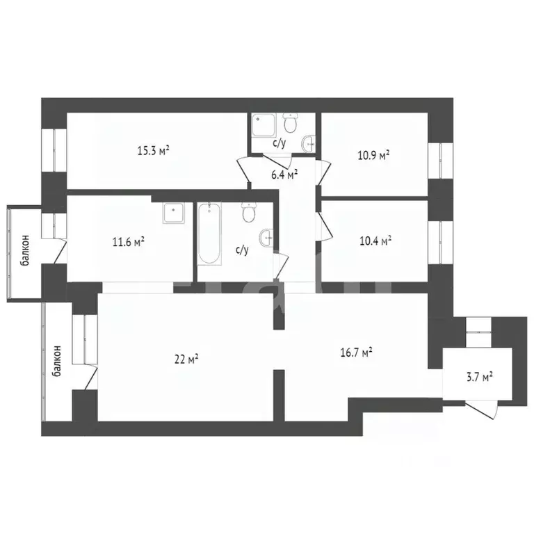 4-к кв. Красноярский край, Красноярск ул. 78-й Добровольческой ... - Фото 2