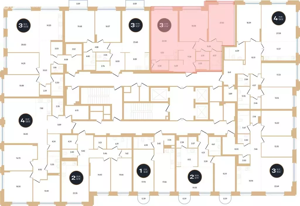3-комнатная квартира: Уфа, улица Рихарда Зорге, 73/1 (97.9 м) - Фото 1
