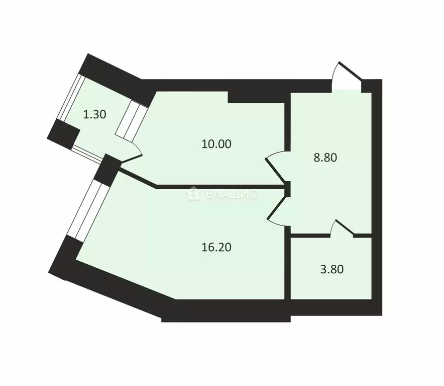 1-к кв. Калининградская область, Калининград ул. Гайдара, 169 (38.8 м) - Фото 2