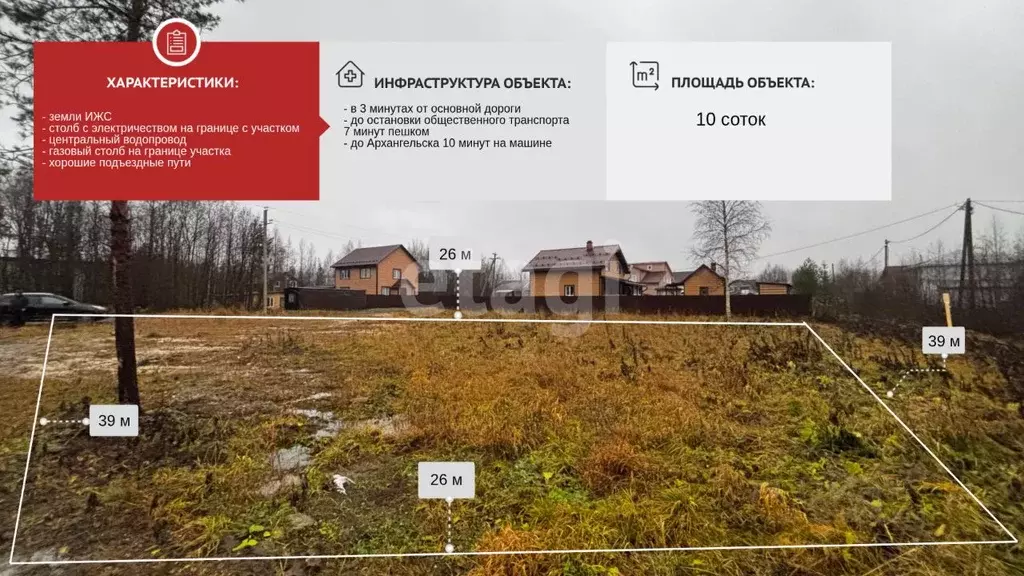 Участок в Архангельская область, Архангельск КИЗ Силикат кв-л, КИЗ ... - Фото 1