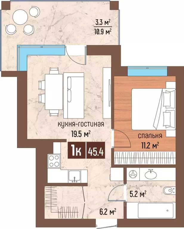 1-к кв. Калининградская область, Светлогорск Парковый жилой комплекс, ... - Фото 1