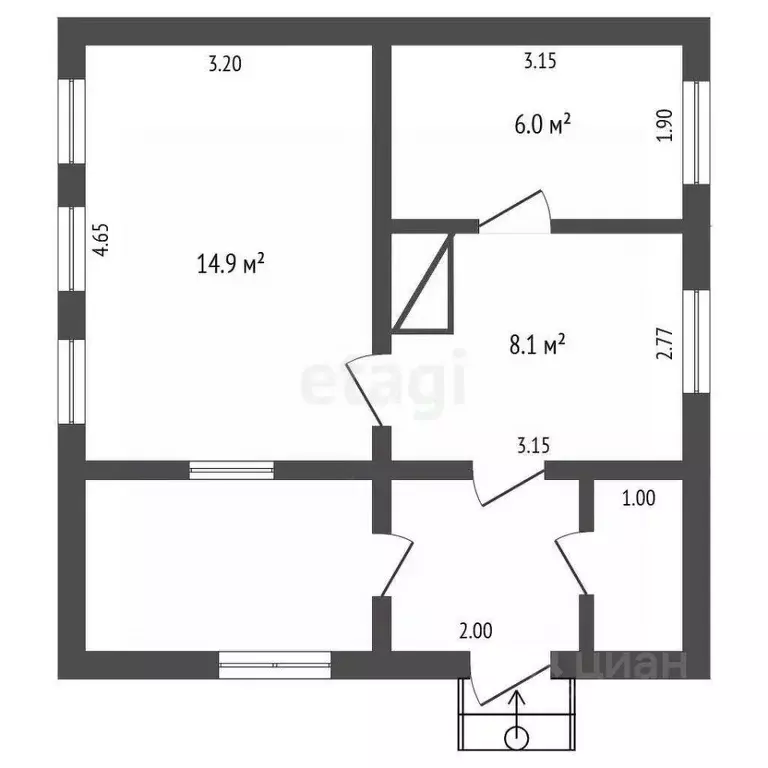 Дом в Воронежская область, Борисоглебск Сенная ул., 90А (40 м) - Фото 1