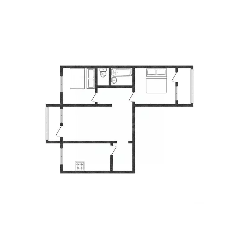 3-к кв. Смоленская область, Смоленск ул. Чернышевского, 1 (68.4 м) - Фото 2