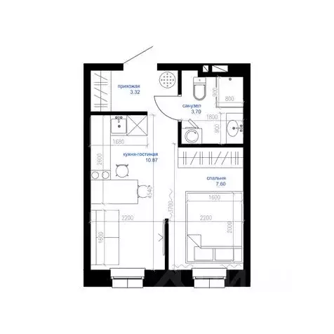 Студия Приморский край, Владивосток Сердце квартала жилой комплекс ... - Фото 1