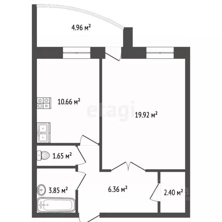 1-к кв. Самарская область, Самара Демократическая ул., 39 (49.0 м) - Фото 2