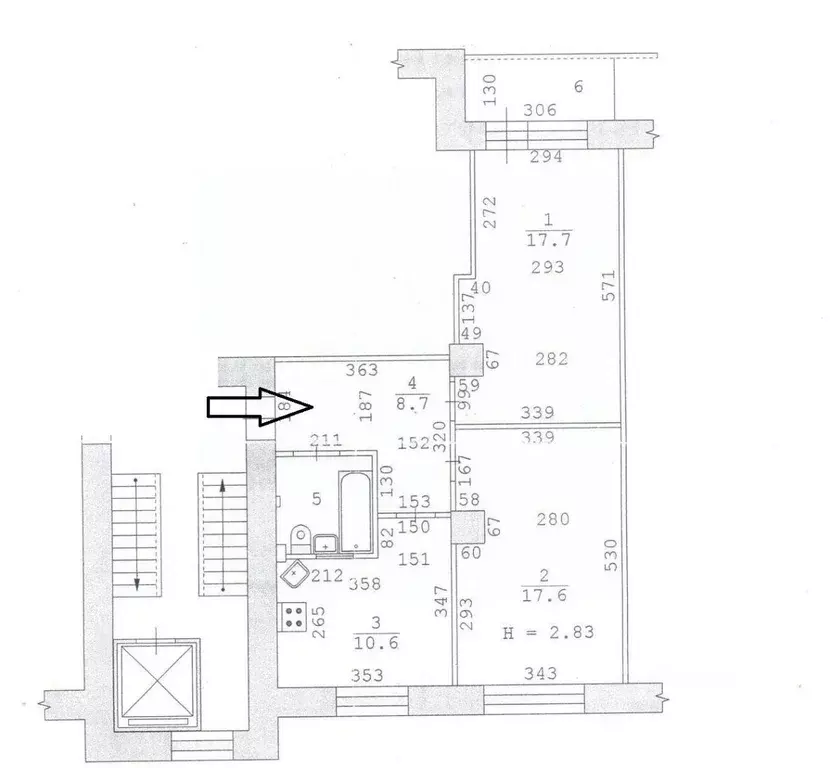 2-к кв. Свердловская область, Екатеринбург ул. Шейнкмана, 19 (58.5 м) - Фото 1
