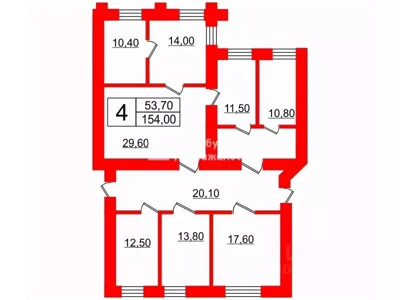 4-к кв. санкт-петербург ул. рубинштейна, 15-17 (154.0 м) - Фото 1