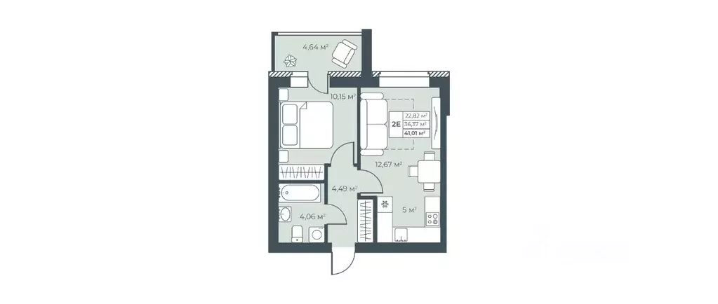 2-к кв. Нижегородская область, Выкса инженера Шухова кв-л,  (41.01 м) - Фото 1