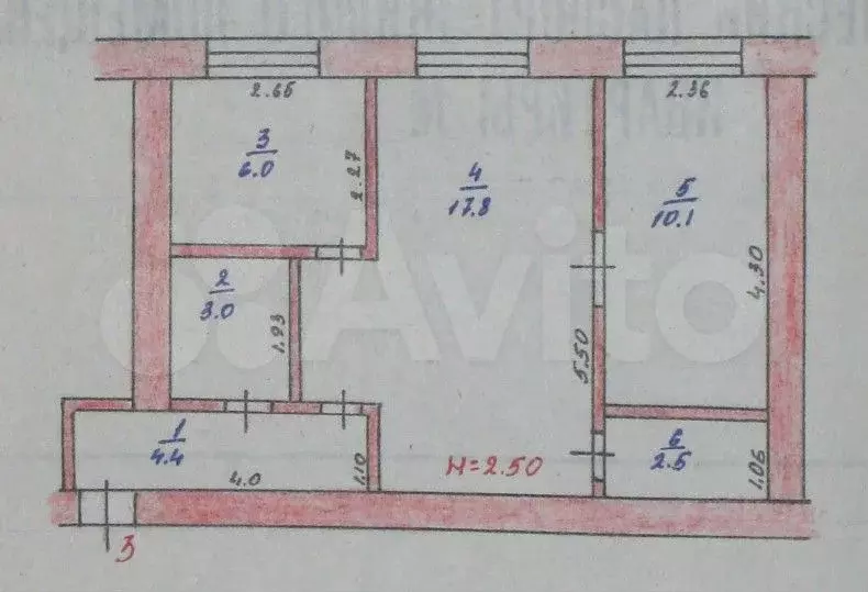 Аукцион: 2-к. квартира, 43,8 м, 1/2 эт. - Фото 0