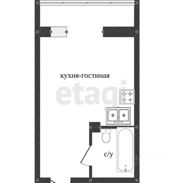 Студия Ханты-Мансийский АО, Сургут ул. Иосифа Каролинского, 9 (22.3 м) - Фото 2