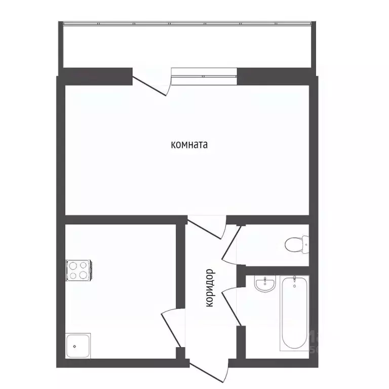 1-к кв. Севастополь ул. Хрусталева, 69 (31.0 м) - Фото 2