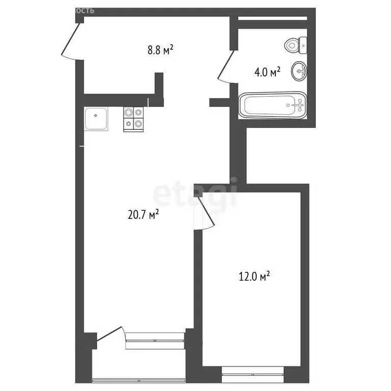 1-комнатная квартира: Екатеринбург, улица Краснолесья, 54/4 (45.5 м) - Фото 0