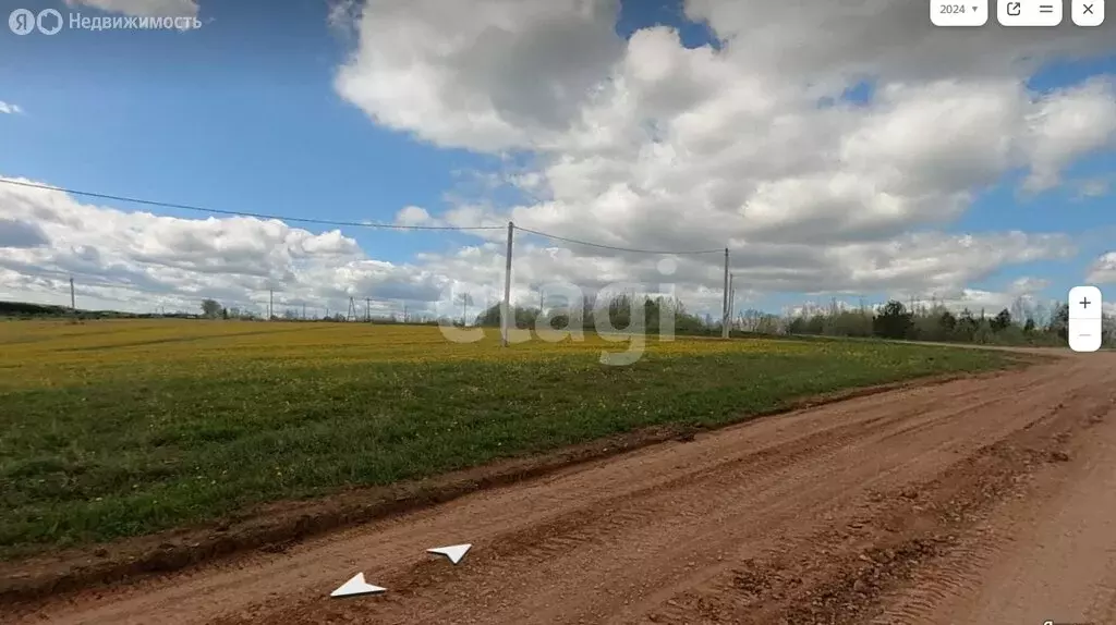 Участок в Кстининское сельское поселение, деревня Дождевы (12 м) - Фото 1