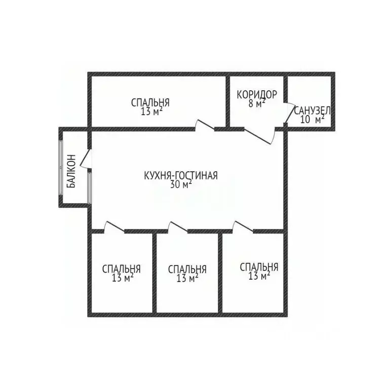 4-к кв. Адыгея, Майкоп ул. Хакурате, 222 (103.0 м) - Фото 1