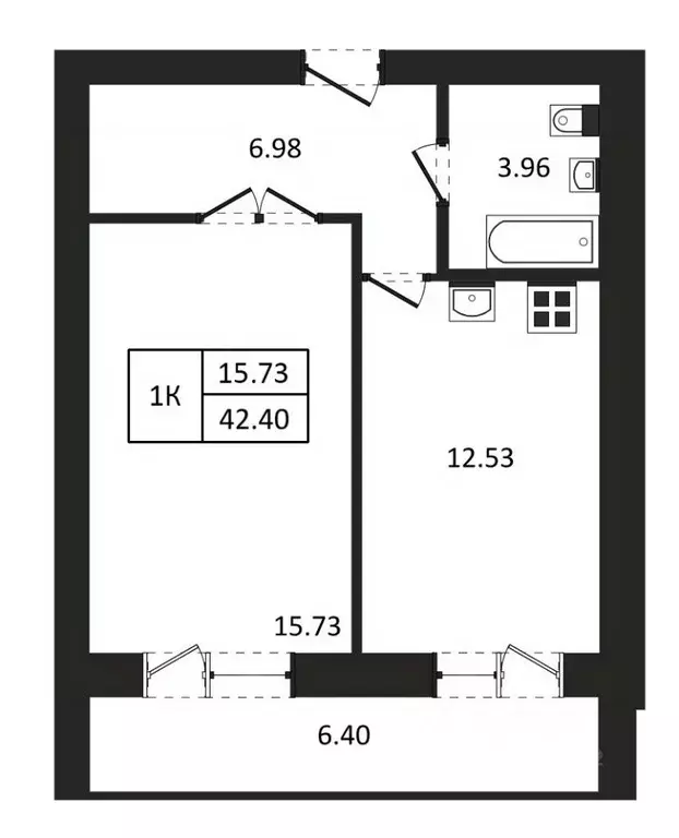 1-к кв. Новосибирская область, Новосибирск ул. Юности, 9 (42.4 м) - Фото 1