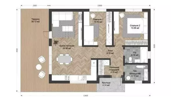 Дом в Ленинградская область, Волосовский район, Клопицкое с/пос, пос. ... - Фото 2