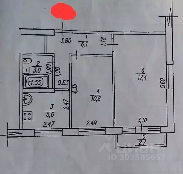 2-к кв. Башкортостан, Уфа ул. Рихарда Зорге, 12 (42.9 м) - Фото 0