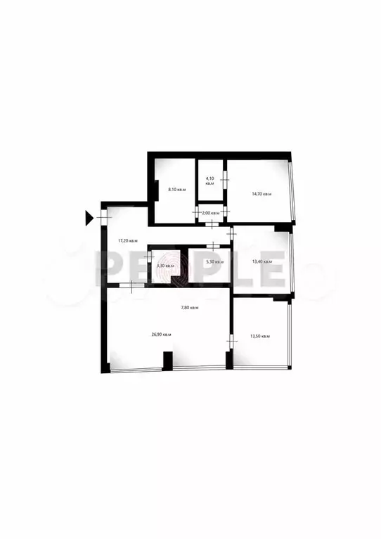 4-к. квартира, 115 м, 5/32 эт. - Фото 1