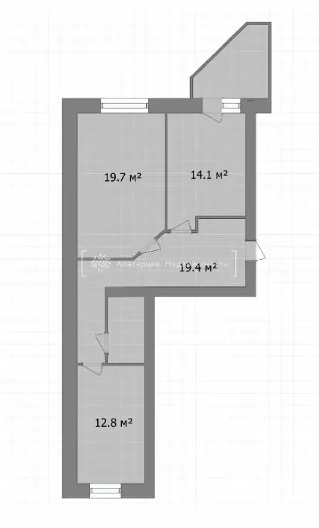 2-комнатная квартира: Томск, Киевская улица, 57 (69 м) - Фото 1