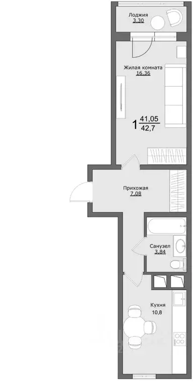 1-к кв. Московская область, Хотьково Сергиево-Посадский район, ... - Фото 1