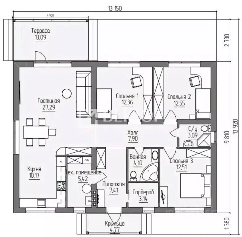 Дом в Ивановская область, Тейково Стачечная ул., 1 (107 м) - Фото 2