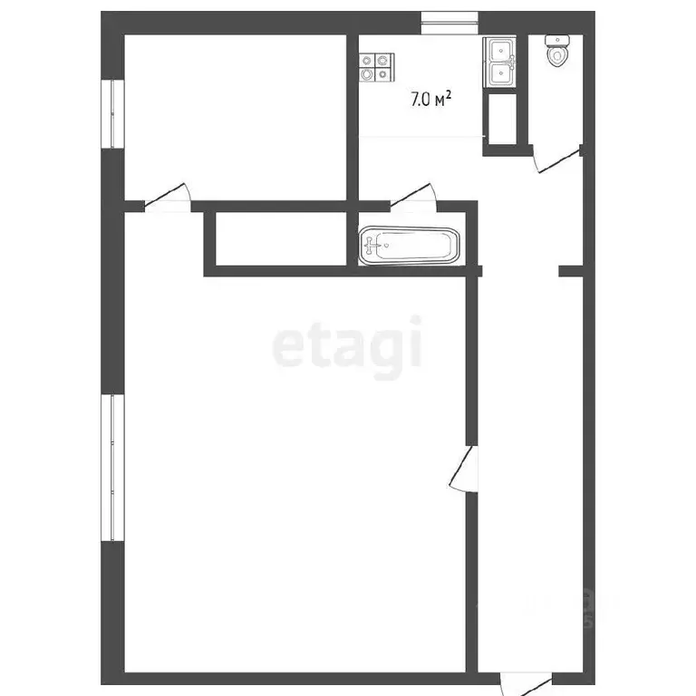 2-к кв. Вологодская область, Харовск Кубенская ул., 19 (45.2 м) - Фото 1