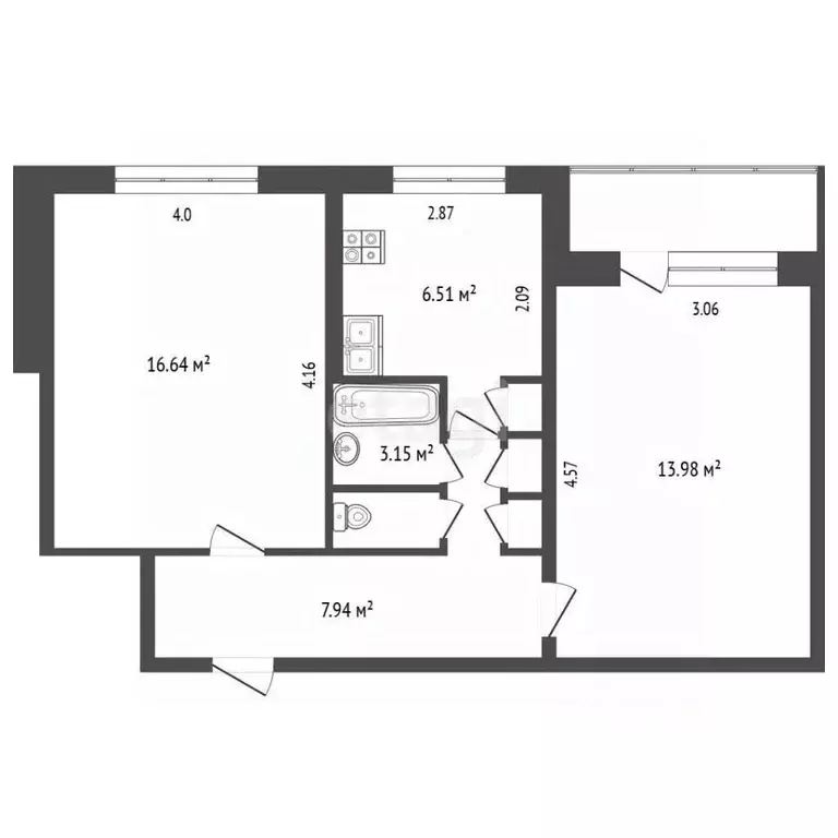 2-к кв. Мордовия, Саранск Гожувская ул., 37 (49.3 м) - Фото 2