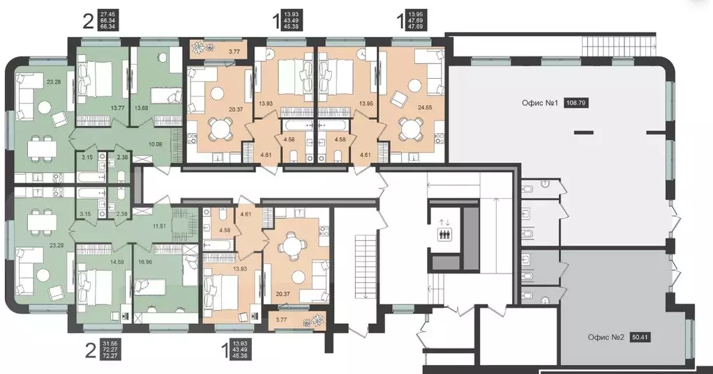 1-к кв. Московская область, Химки Клязьма-Старбеево мкр, Мишино кв-л,  ... - Фото 2
