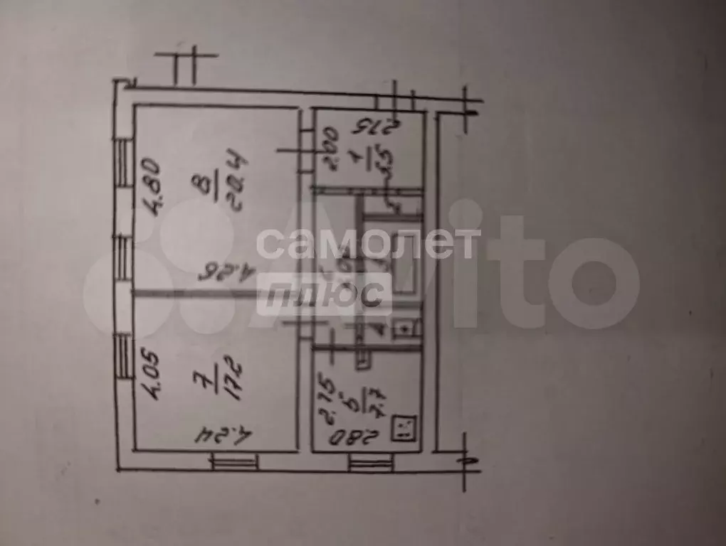 2-к. квартира, 61,3 м, 1/3 эт. - Фото 0