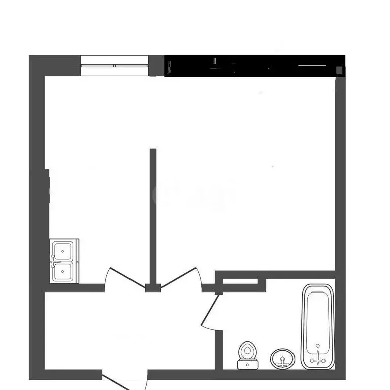 1-комнатная квартира: Кемерово, улица Серебряный Бор, 4 (33 м) - Фото 1