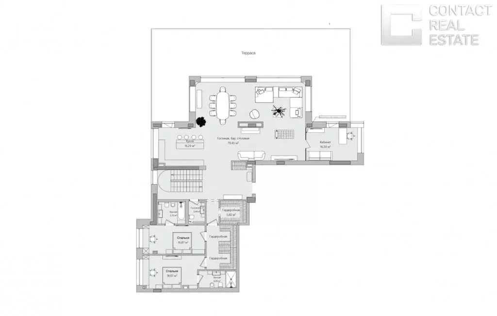 5-комнатная квартира: Москва, Поклонная улица, 9 (323 м) - Фото 1