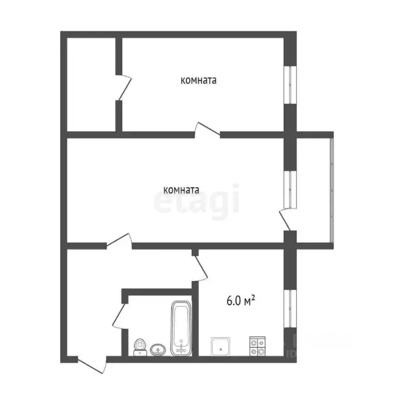 2-к кв. Ярославская область, Тутаевский муниципальный округ, ... - Фото 2