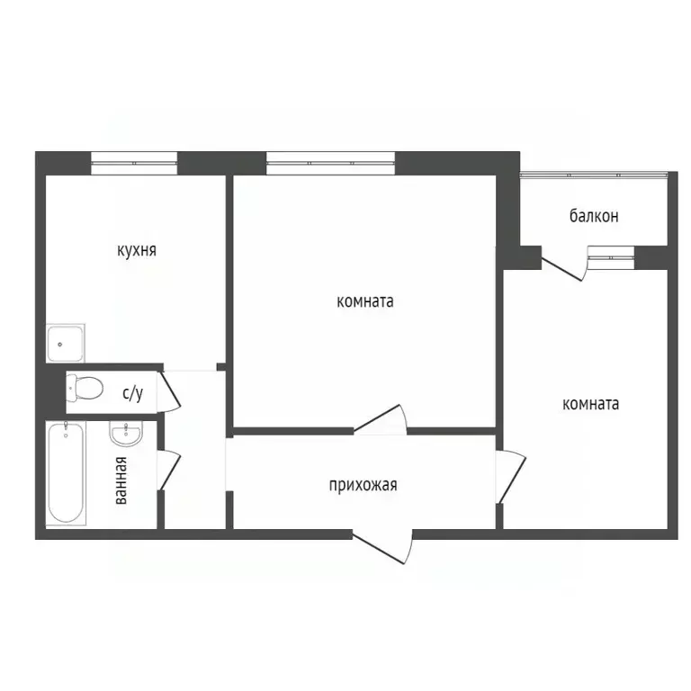 2-к кв. Красноярский край, Красноярск ул. Сергея Лазо, 36 (53.8 м) - Фото 1