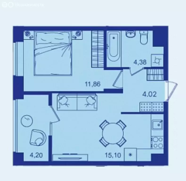 1-комнатная квартира: Брянск, Советская улица, 122 (39.56 м) - Фото 0