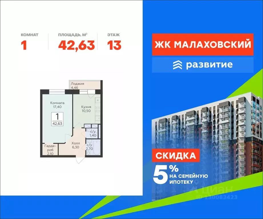 1-к кв. Московская область, Раменский муниципальный округ, Родники пгт ... - Фото 0