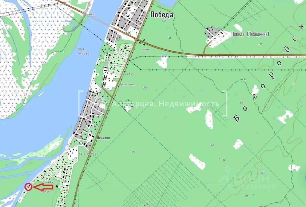 Участок в Томская область, Шегарский район, Заречное НИИ ЯФ ... - Фото 2