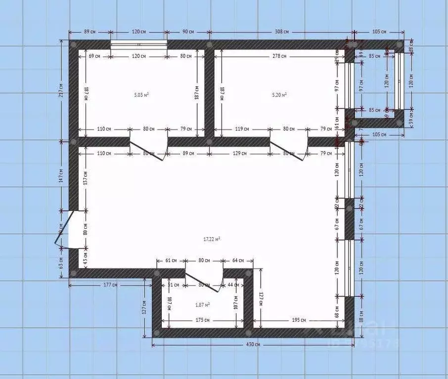 2-к кв. Татарстан, Казань ул. Шамиля Усманова, 13А (45.2 м) - Фото 2