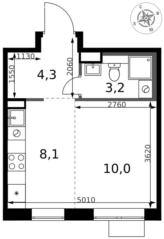 Квартира-студия: Химки, микрорайон Клязьма-Старбеево, квартал ... - Фото 1