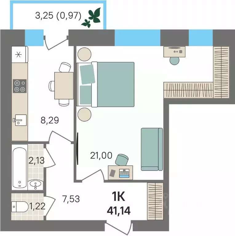 1-к кв. Пермский край, Пермский муниципальный округ, с. Култаево ул. ... - Фото 1