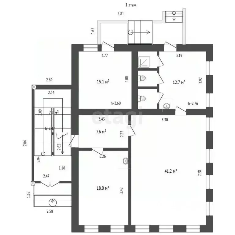 Офис в Тюменская область, Тюмень Комсомольская ул., 18 (220 м) - Фото 1