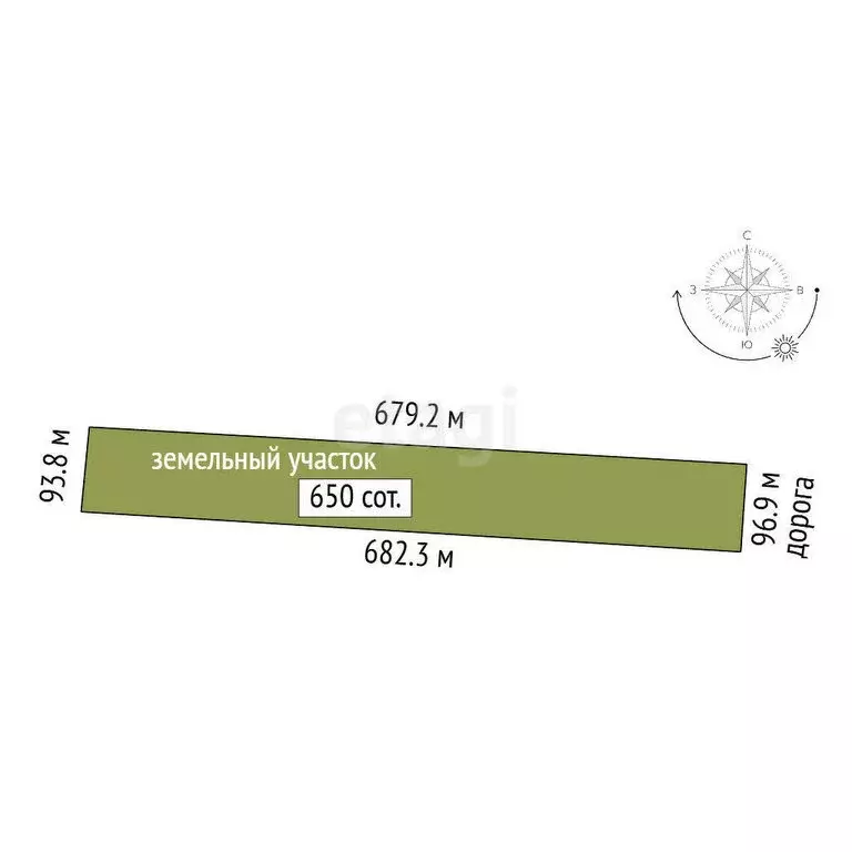 Участок в Заветное, Виноградная улица (650 м) - Фото 1