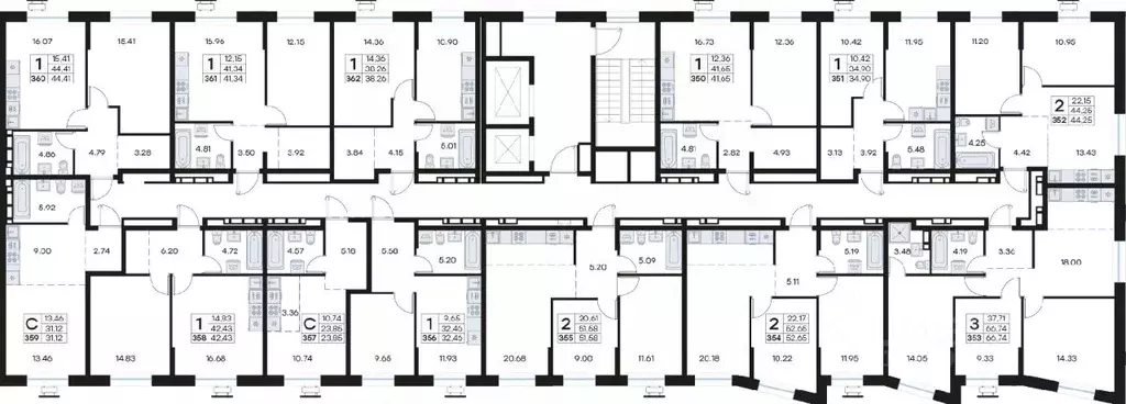 1-к кв. Приморский край, Владивосток Клуб 25 жилой комплекс, 1 (41.34 ... - Фото 2