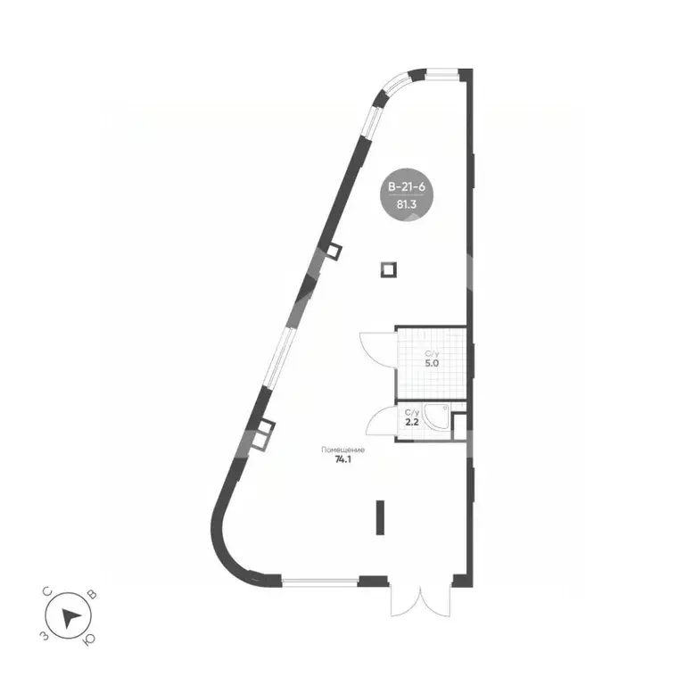 Помещение свободного назначения в Москва 4-я оч., Шагал жилой ... - Фото 2