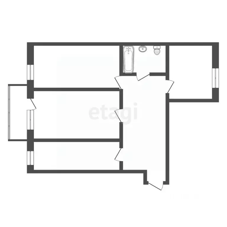 3-к кв. Владимирская область, Муром ул. Лакина, 66 (61.2 м) - Фото 1