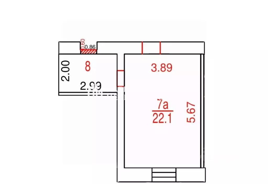 Студия Москва Маломосковская ул., 2К1 (33.0 м) - Фото 1