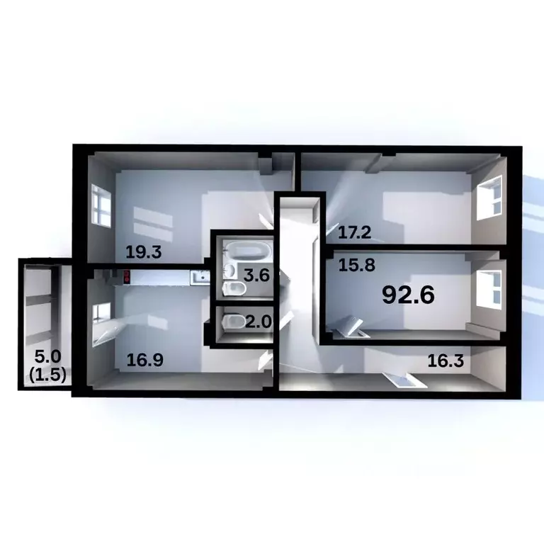 3-к кв. Псковская область, Псков Пароменская ул., 28 (92.6 м) - Фото 1