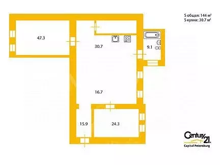 3-к кв. Санкт-Петербург Фурштатская ул., 20 (158.2 м) - Фото 2