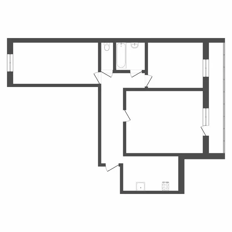 3-комнатная квартира: Тюмень, улица Самарцева, 29 (61.3 м) - Фото 1