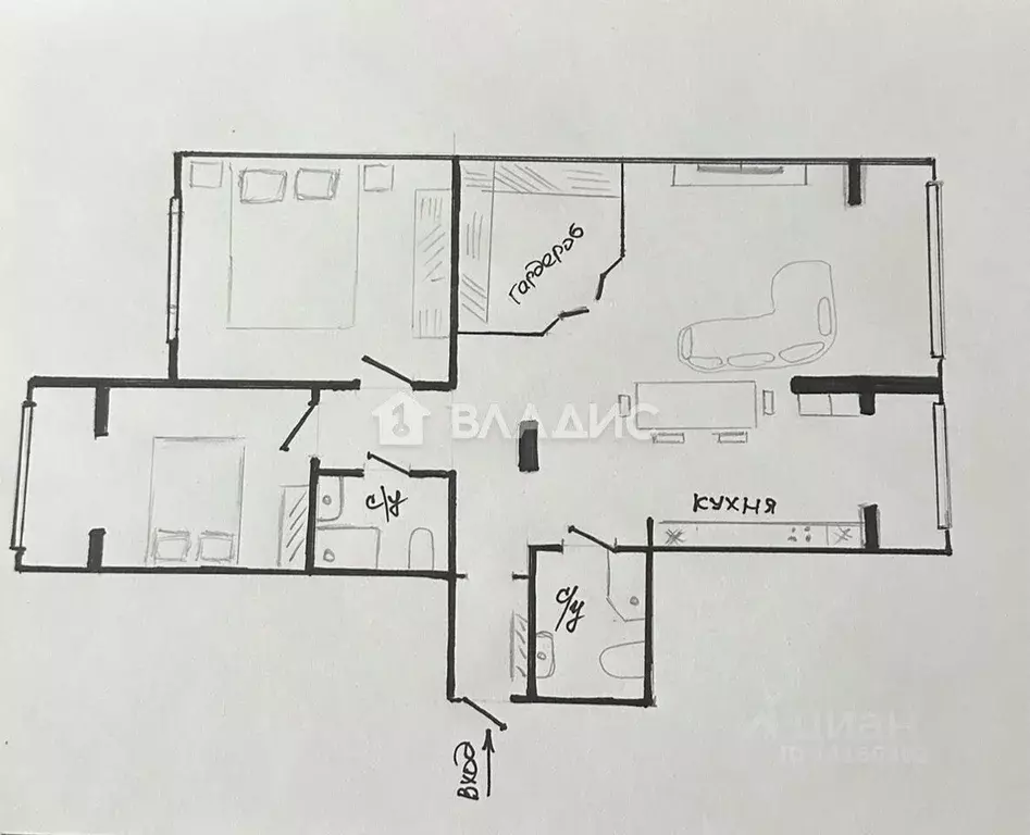 3-к кв. Белгородская область, Белгород ул. Победы, 49к3 (96.0 м) - Фото 2